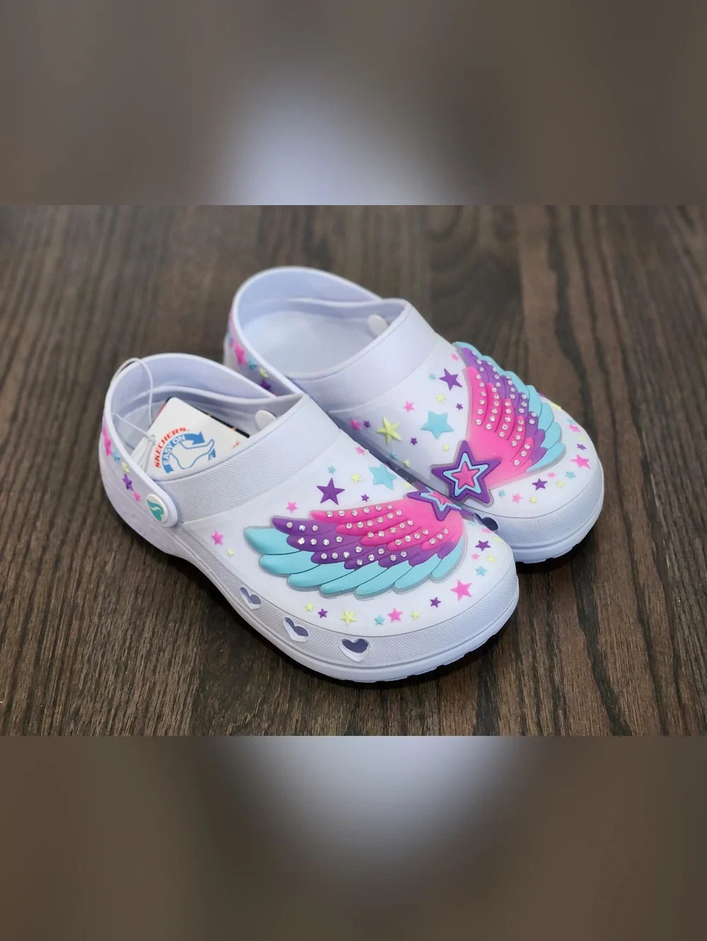 Skechers Foamies Wing Stars Light Up Shoes NWT
